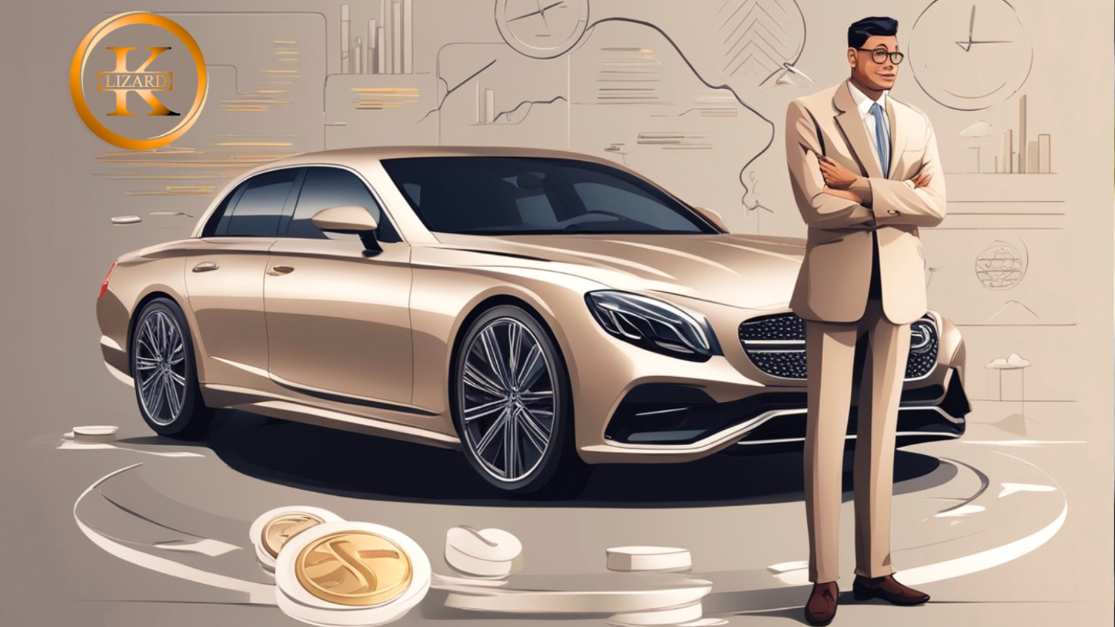 "Celebrate financial success: Smart investments pave the way to luxury rides."