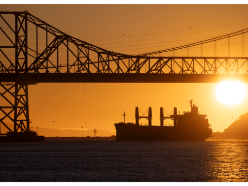 Oil Tanker under bridge